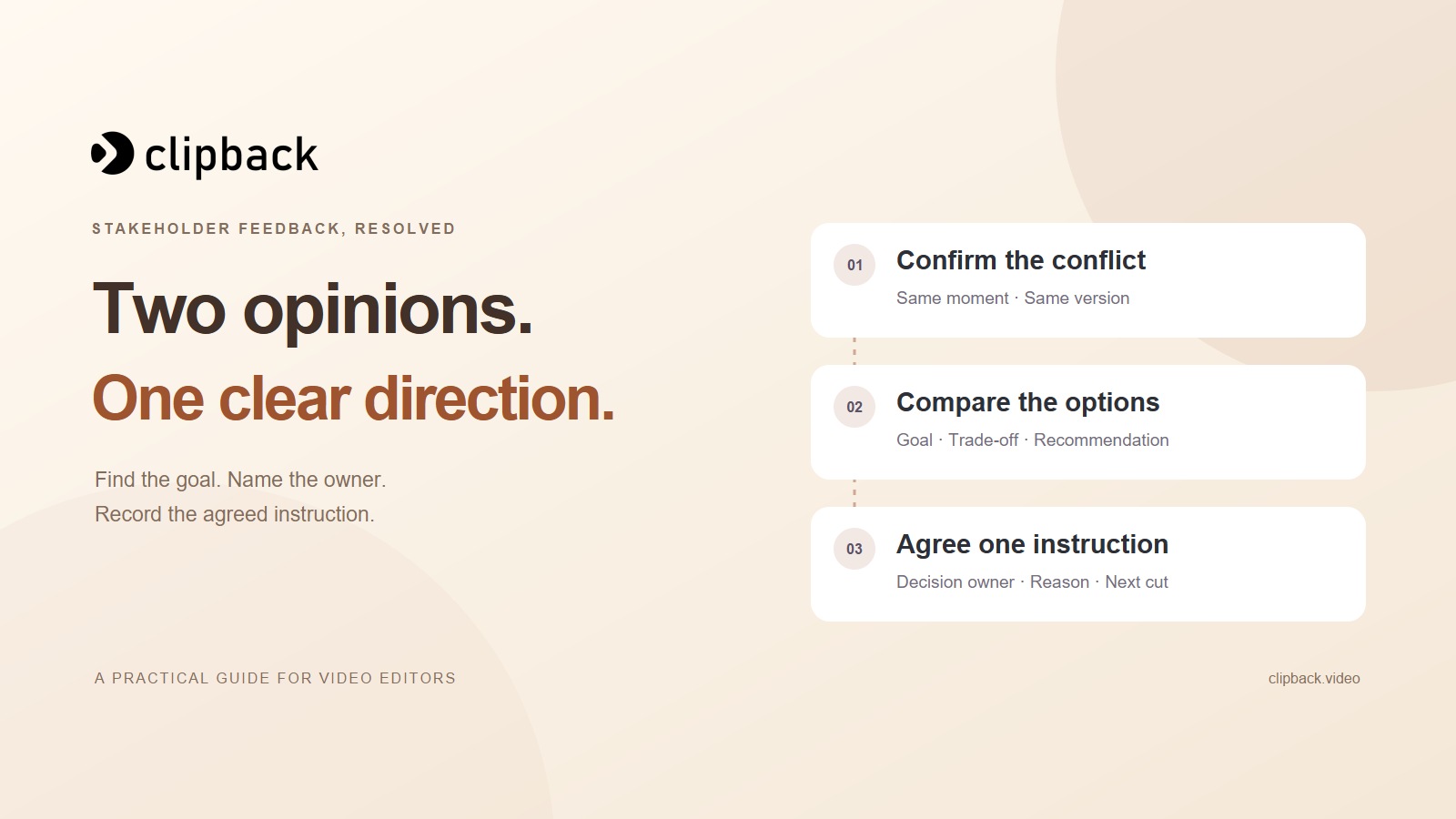 How to Handle Conflicting Video Feedback From Multiple Stakeholders